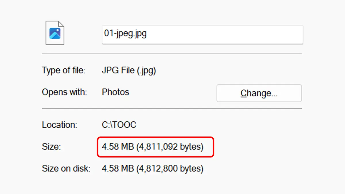 نسخه JPEG مقایسه فرمت عکس ها
